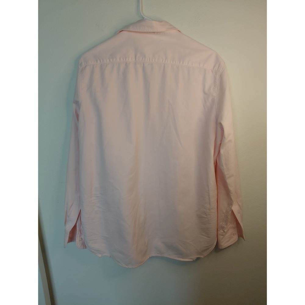 Frank & Eileen Sz M Pink Barry Button Down Boho Y2k Made In Italy Cotton - Picture 7 of 10